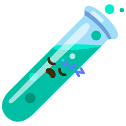 sleeping face and test tube