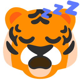 sleeping face and tiger face