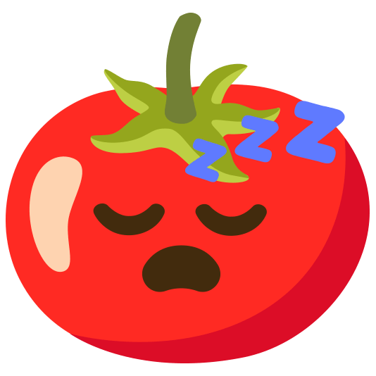 Sleeping face and Tomato
