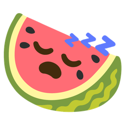 sleeping face and watermelon