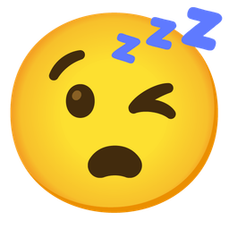 Sleeping face and Winking face