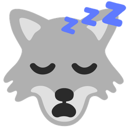 sleeping face and wolf