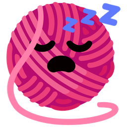 sleeping face and yarn