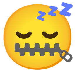 sleeping face and zipper-mouth face