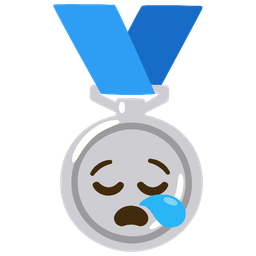 sleepy face and 2nd place medal