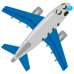 sleepy face and airplane