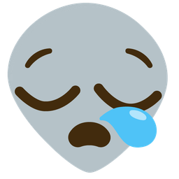 sleepy face and alien