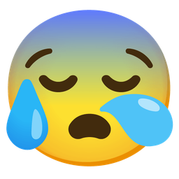 sleepy face and anxious face with sweat