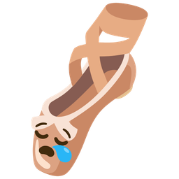 sleepy face and ballet shoes