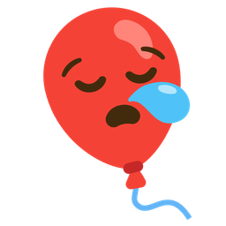 sleepy face and balloon