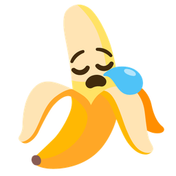 sleepy face and banana