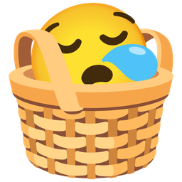 sleepy face and basket