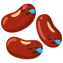 sleepy face and beans