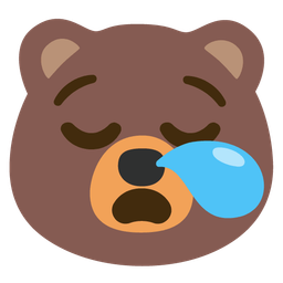 sleepy face and bear