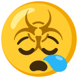 sleepy face and biohazard