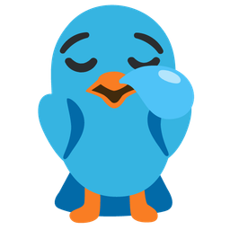 sleepy face and bird