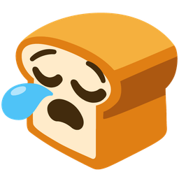 sleepy face and bread