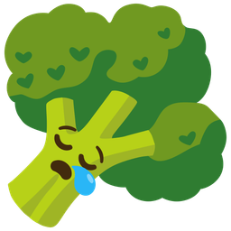 sleepy face and broccoli