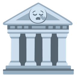 sleepy face and classical building