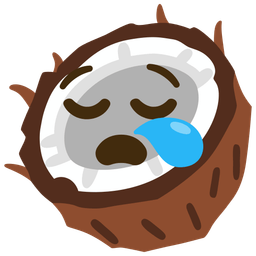 sleepy face and coconut