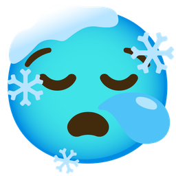 sleepy face and cold face