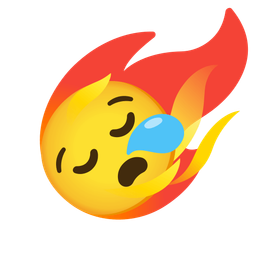 sleepy face and comet