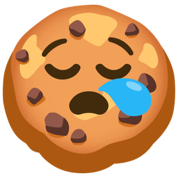 sleepy face and cookie