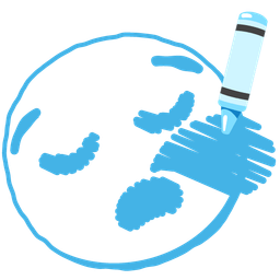 sleepy face and crayon