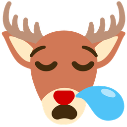 sleepy face and deer