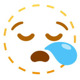sleepy face and dotted line face