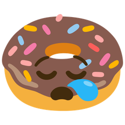 sleepy face and doughnut
