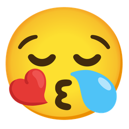 Sleepy face and Face blowing a kiss