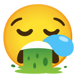 sleepy face and face vomiting