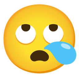 sleepy face and face with rolling eyes