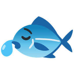 sleepy face and fish