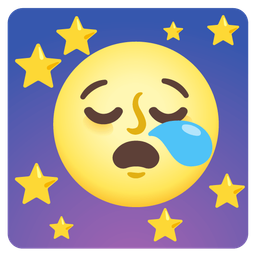 sleepy face and full moon face