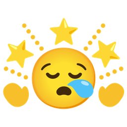 sleepy face and glowing star