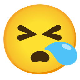 Sleepy face and Grinning squinting face