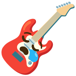 sleepy face and guitar