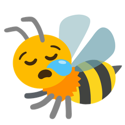sleepy face and honeybee