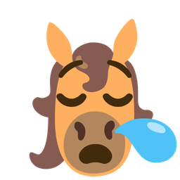 sleepy face and horse