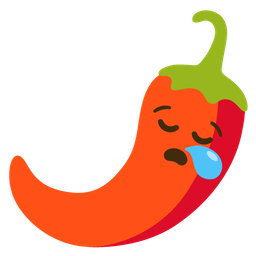 sleepy face and hot pepper