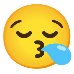 Sleepy face and Kissing face