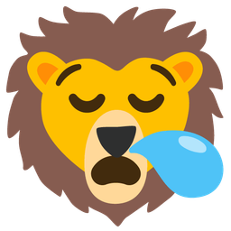 sleepy face and lion