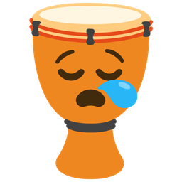 sleepy face and long drum