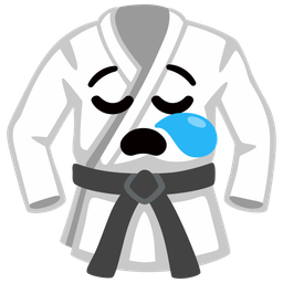 sleepy face and martial arts uniform