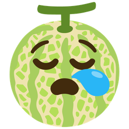 sleepy face and melon
