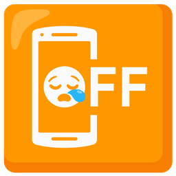 sleepy face and mobile phone off