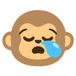 sleepy face and monkey face