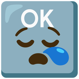 sleepy face and OK button